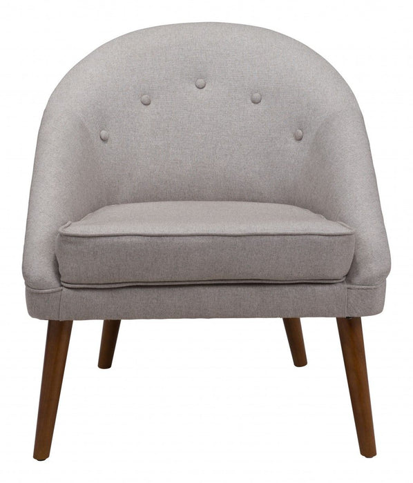 Wooden Deep Chair - Light Gray