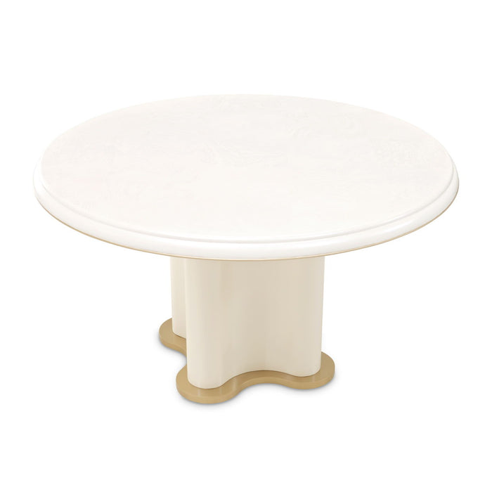 La Terrazza - 54" Round Dining Table - Creamy Pearl