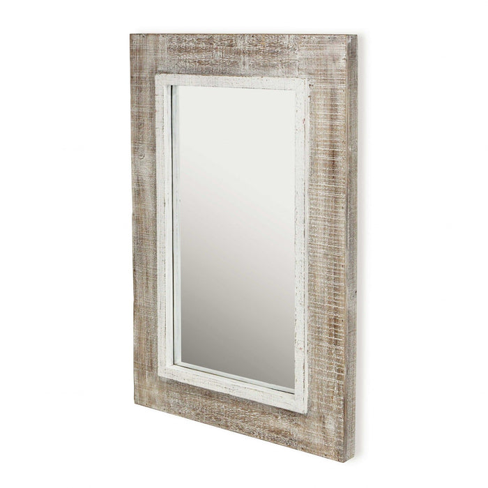 Rectangular Wash Wall Mirror - Rustic White