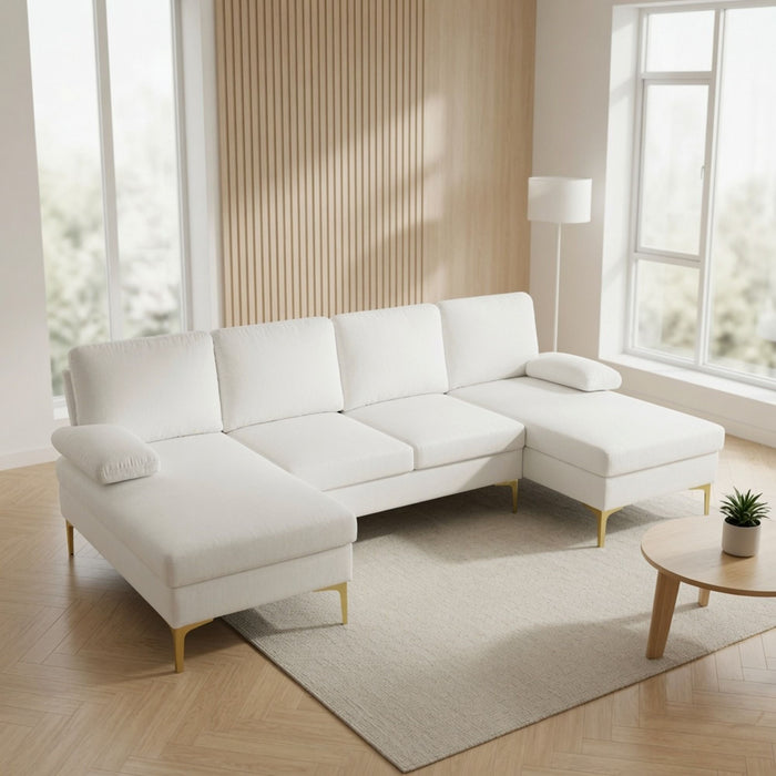 U - Shaped Sectional Sofa With Double Chaise Home Essentials