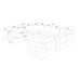 Modular Sectional With Large Square Arms Home Essentials