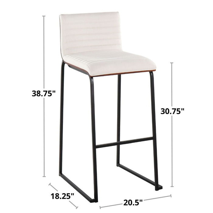 Mason Mara - Contemporary Fixed Height Barstool (Set of 2) Lumi Source