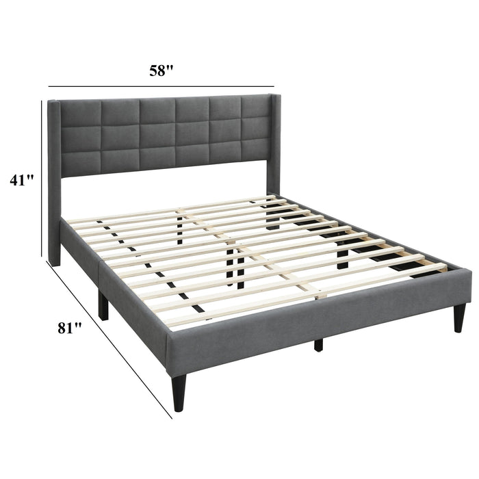 Bed Upholstered Box Design Headboard Home Essentials