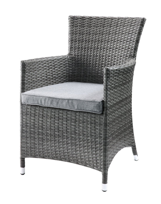 Updated Modern 3 Piece Highback Wicker Patio Set - Gray