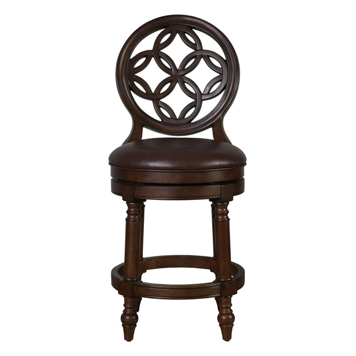 Stool With Back And Swivel Upholstered Seat Home Essentials