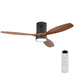 52" Reversible Ceiling Fan With Dimmable Light And Remote Control, DC Motor, Memory Function - Matte Black Daily Nest