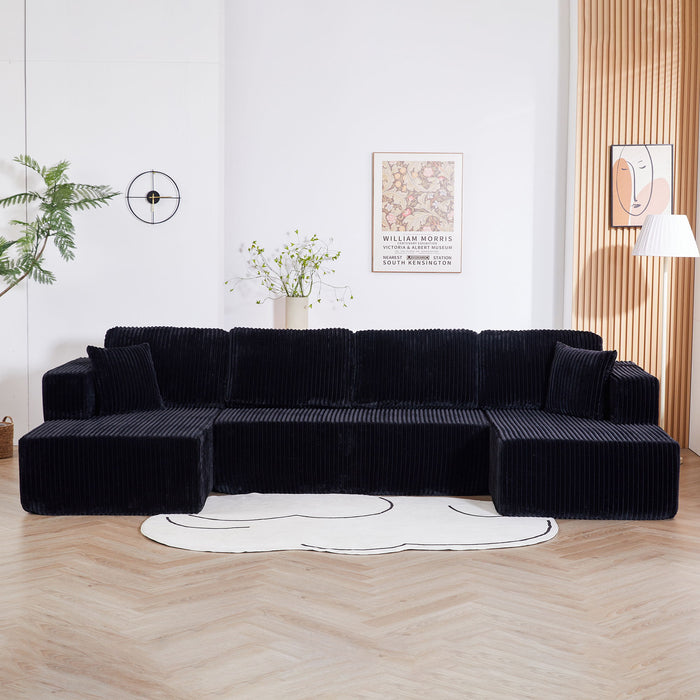 U-Shape Modular Sectional Sofa For Living Room Home Essentials