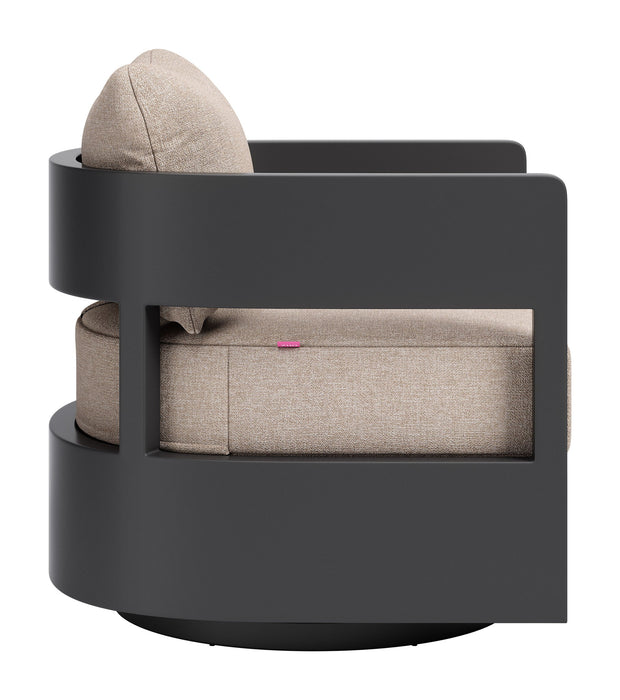 Foret - Swivel Chair - Beige / Black Zuo Modern