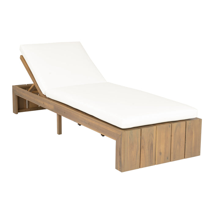 Adjustable Outdoor Chaise Lounge Patio Recliner With Removable Cushion Hearth and Haven