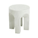 Outdoor Round Top Side Table / End Table, Living Room Accent Table - Antique White Noble House
