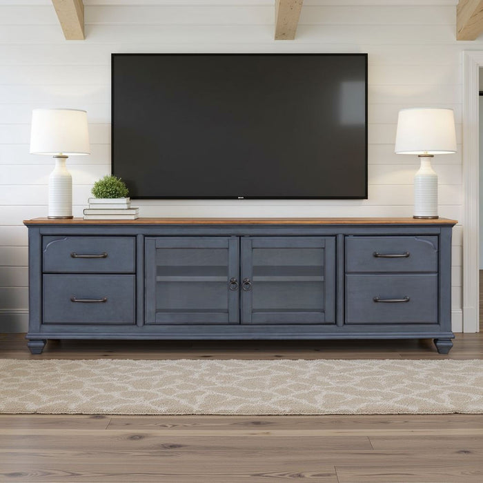TV Stand For TVs Up To 90" - Blue Home Essentials