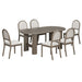 Oval Dining Table Set For 6 With 6 Upholstered Chairs Hearth and Haven