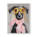 Vacation Day Puppy Wall Decor, Graphic Art Print On Wrapped Canvas - Pink / Black Daily Nest