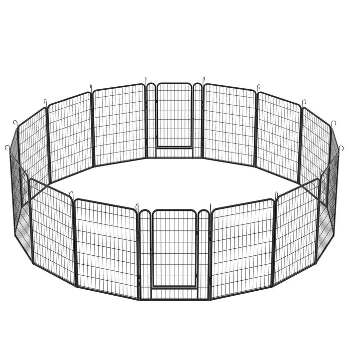 Heavy Duty Metal Playpen With Door, Dog Fence Pet Exercise Pen For Outdoor, Indoor