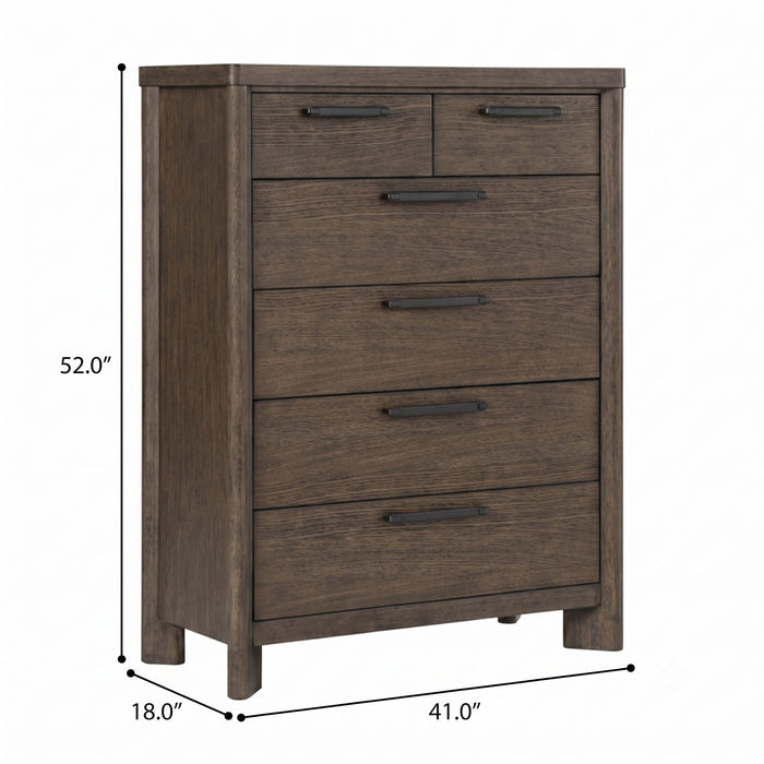 6 Drawer Chest With Top Drawers Emerald Home