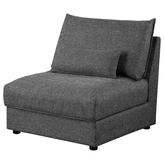Wakefield - Upholstered Armless Slipper Chair - Black Furniture Max