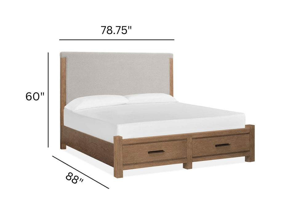 Plum Creek - Upholstered Panel Storage Bed Magnussen Furniture