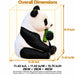 Panda Garden Statue, Sitting Animal Sculpture With Bamboo For Patio - Black White Daily Nest