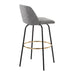 Toriano - Contemporary Fixed Height, Barstool With Swivel & Round Footrest (Set of 2) Lumi Source