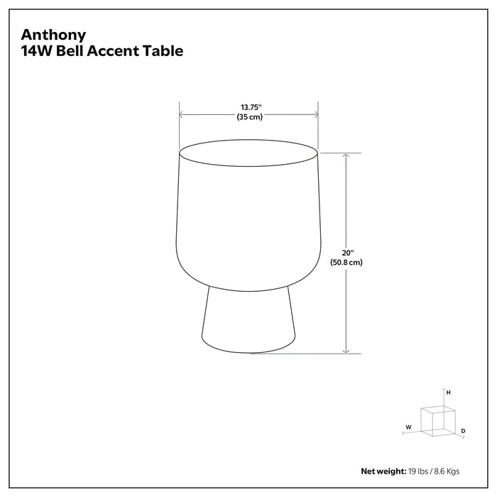 Anthony - Cast Aluminum Side Table - Bronze Simpli-Home