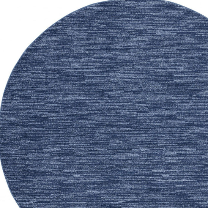 6' X 6' Round Non Skid Indoor / Outdoor Area Rug - Navy Blue