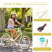 24" Cruiser Bike With 6 Speed Gear System, Rear Rack & Cup Holder Daily Nest
