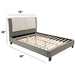Bed Set With 2 Tone Upholstered Headboard Home Essentials