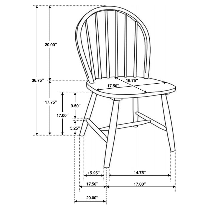 Spindle - Back Side Chairs (Set of 4) - Natural Furniture Max