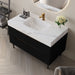 Bathroom Vanity With Undermount Sink, 4 Drawers Storage, Free Standing / Wall Mounted - Black / White Home Essentials