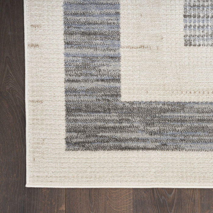 5.3' x 7.3' Geometric Area Rug - Gray