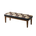 Checkered Bench For Entryway - Black / Brown / Cream Home Essentials