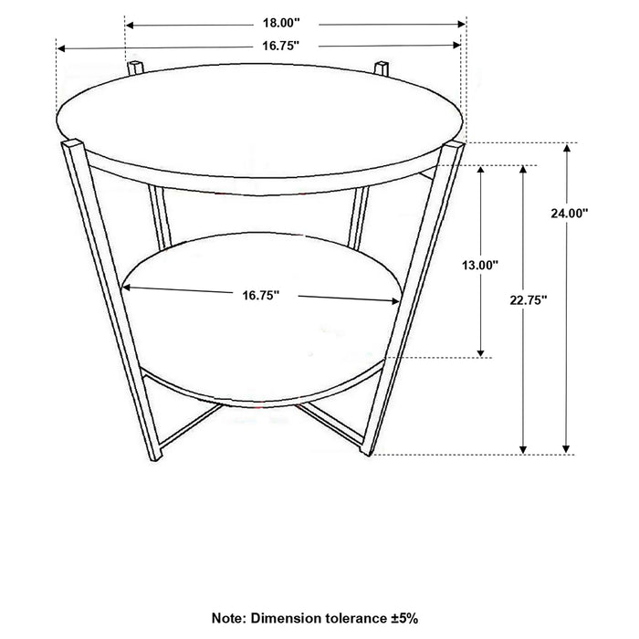 Accent Table With X-Frame And Bottom Shelf - Brown Furniture Max