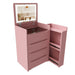Flip Mirror Vanity Desk With Adjustable LED Lights & Stool For Bedroom Home Essentials