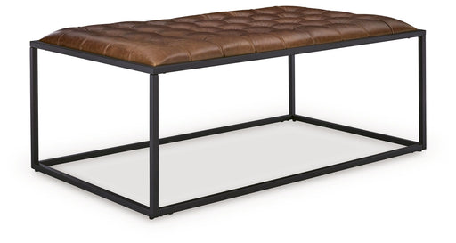 Junsor - Cocktail Ottoman - Brown / Black Signature Design by Ashley®