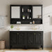Double Sink Bathroom Vanity Set With Wall Mount Mirror Cabinet Noble House