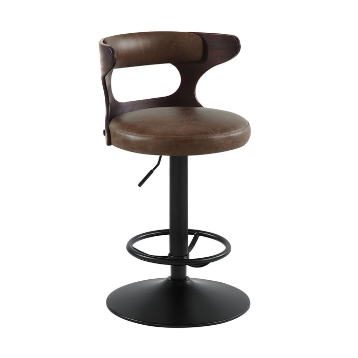 Saba - Adjustable Stool With Swivel - Brown Acme