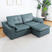L - Shaped Modular 2 Seater Sofa With Movable Ottoman And High Density Sponge Cushions For Living Room Home Essentials