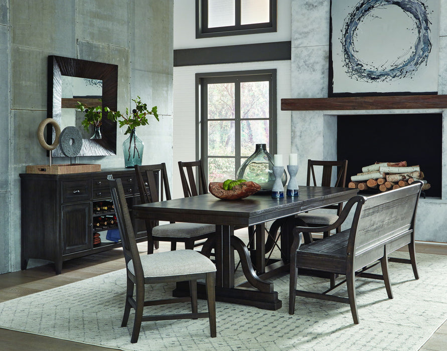 Westley Falls - Trestle Dining Table - Graphite Magnussen Furniture