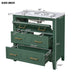 Retro Bathroom Vanity With Sink Combo, Free Standing Single Set With 3 Drawers Hearth and Haven
