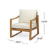 Outdoor Acacia Wood Club Chairs With Water Resistant Cushions - Teak / Beige Noble House
