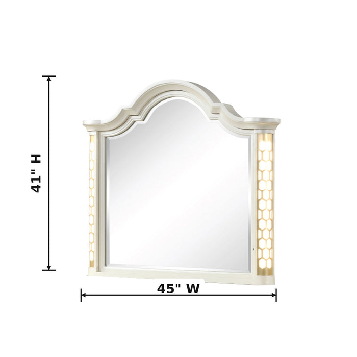 Jasmine - Mirror With Side LED Lighting - Beige Matrix Furniture Group