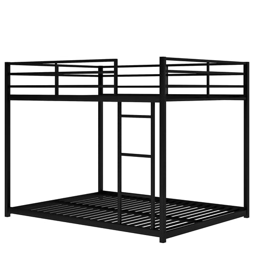 Metal Bunk Bed, Low Bunk Bed With Ladder Hearth and Haven