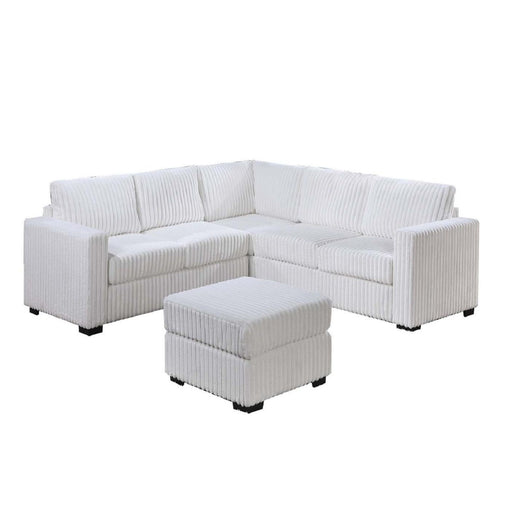 Contemporary Sectional Set With Ottoman Home Essentials