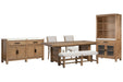 Plum Creek - 6 Piece Extendable Trestle Dining Table Set Magnussen Furniture