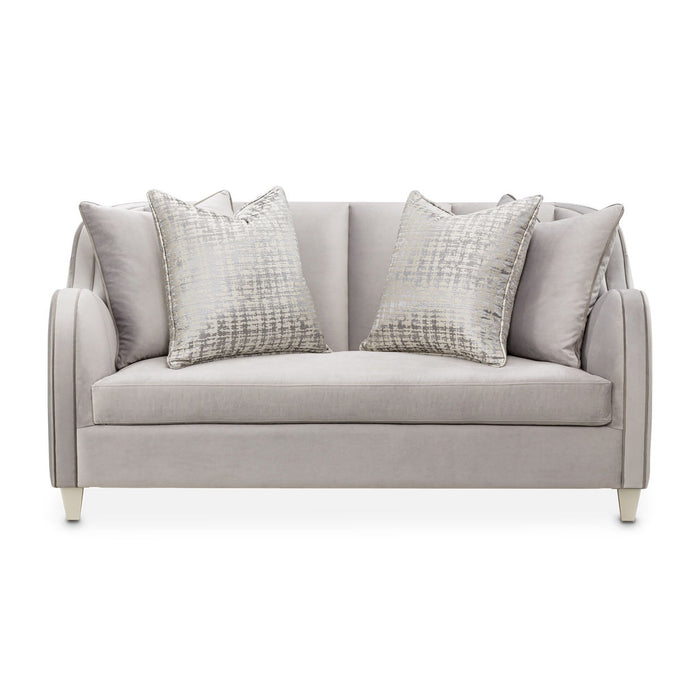 Roxbury Park - Velvet Loveseat - Steel/Slate