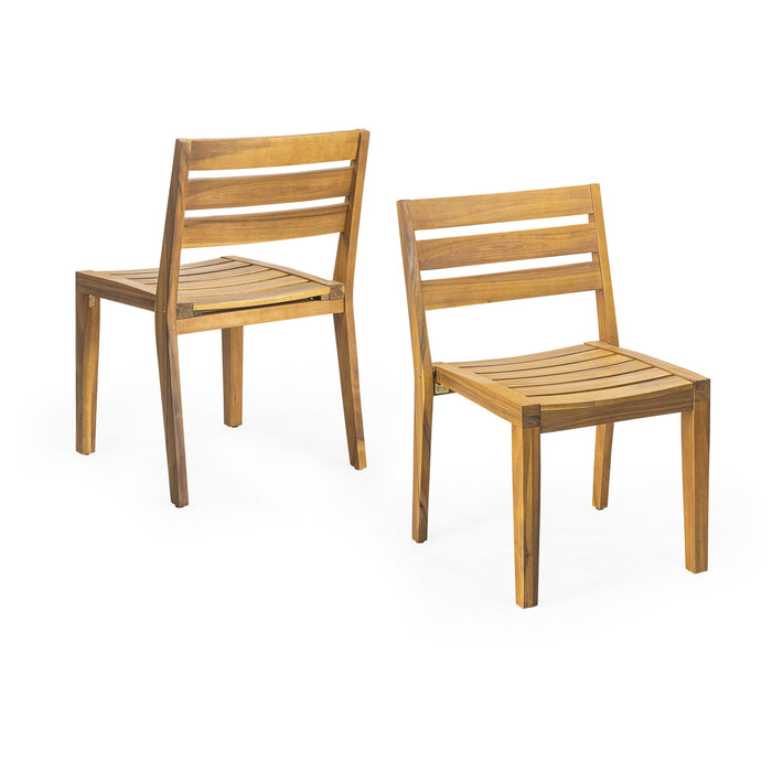 Outdoor 3 Pieces Dining Set - Teak Noble House