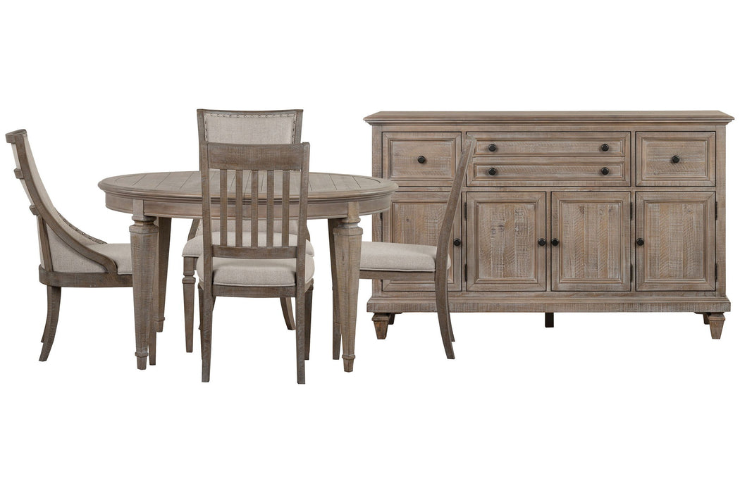 Lancaster - Extendable Round Dining Table Set Magnussen Furniture