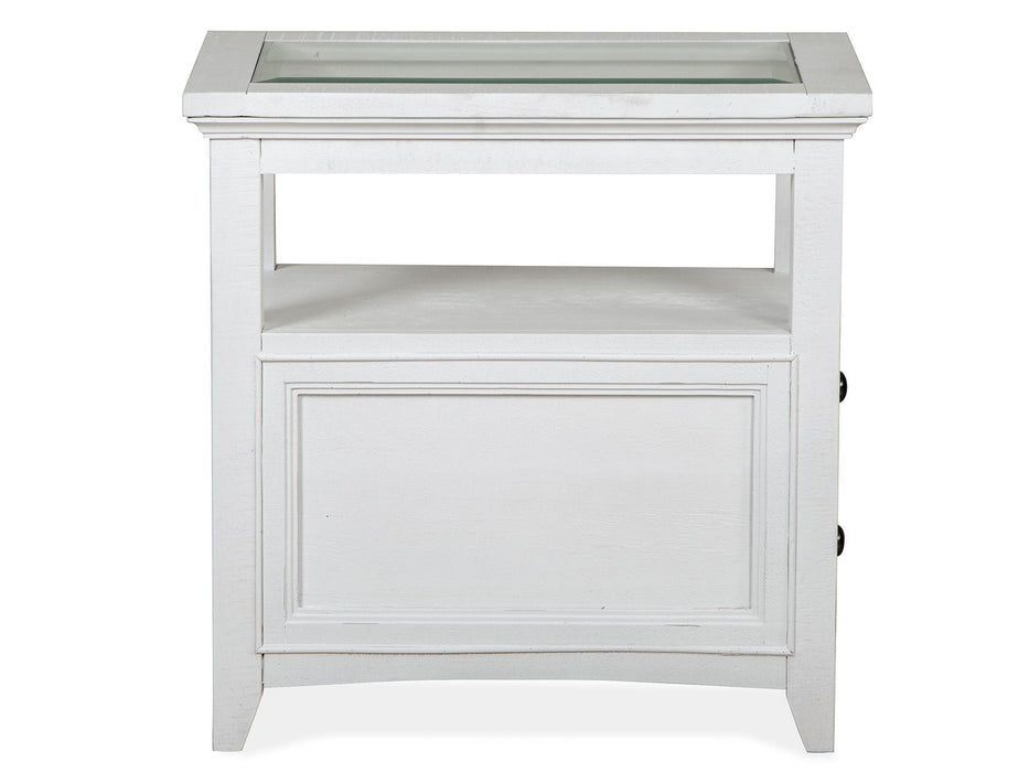 Heron Cove - Chairside End Table - Chalk White Magnussen Furniture