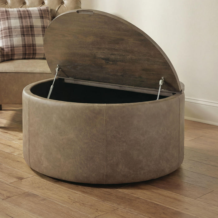 Bethanstone - Storage Ottoman - Warm Brown Signature Design by Ashley®