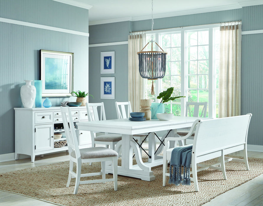 Heron Cove - Bench With Back - Chalk White Magnussen Furniture